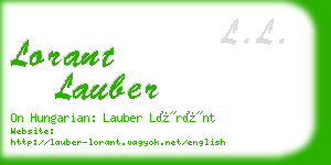 lorant lauber business card